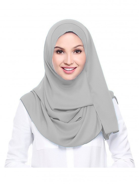 Solid Color Head Scarf/Hijab (6 Pcs Assorted Colors)